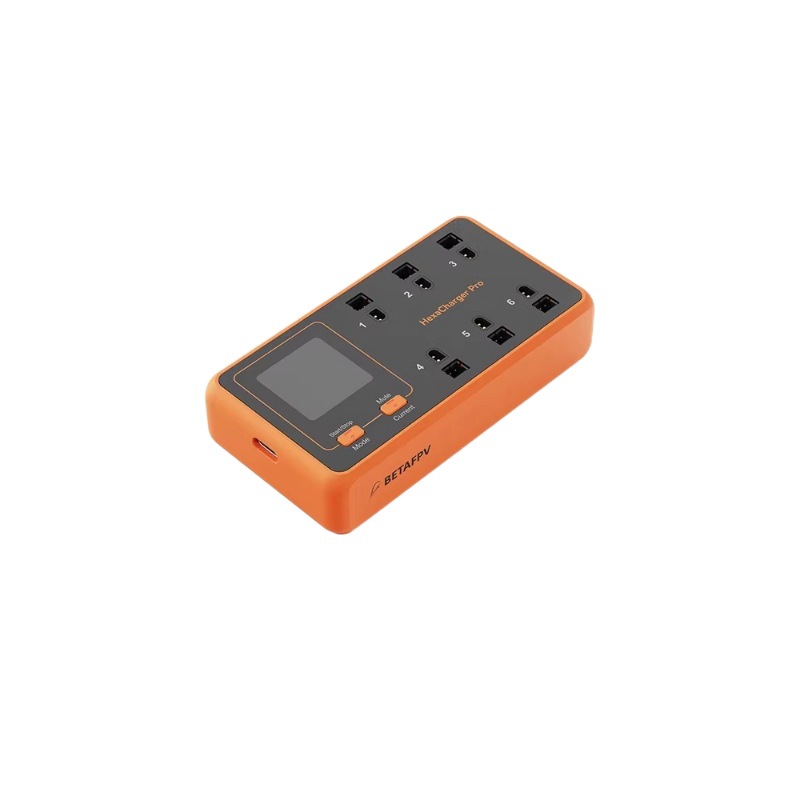 BETA FPV 6-Port Charger: 78W Fast Charger for 1S LiPo Drone Batteries—Compatible with PH2.0 & BT2.0 Connectors
