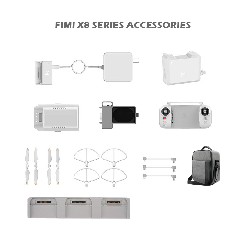 FIMI X8 Series Accessories: Genuine Original Parts—Batteries, Propellers, Megaphones, 4G Modules, Data Cables, Backpacks, and More